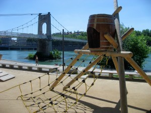 Réaménagement de berges du Rhône